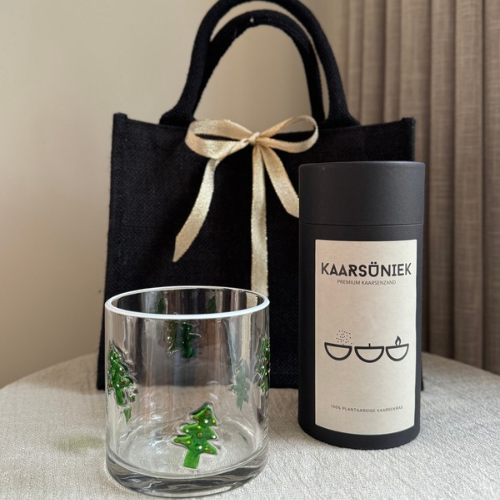 Giftbag Kerst Glow – Limited Edition Kaarsenhouder met Kerstboom design