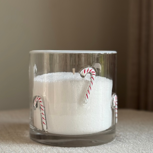 Giftbag Candy Glow – Limited Edition Kaarsenhouder met Candy Cane Lollipop Design